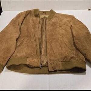 BOSTON HARBOUR Outdoor Wear Carmel Suede Leather Barn Jacket Coat Size XLarge
